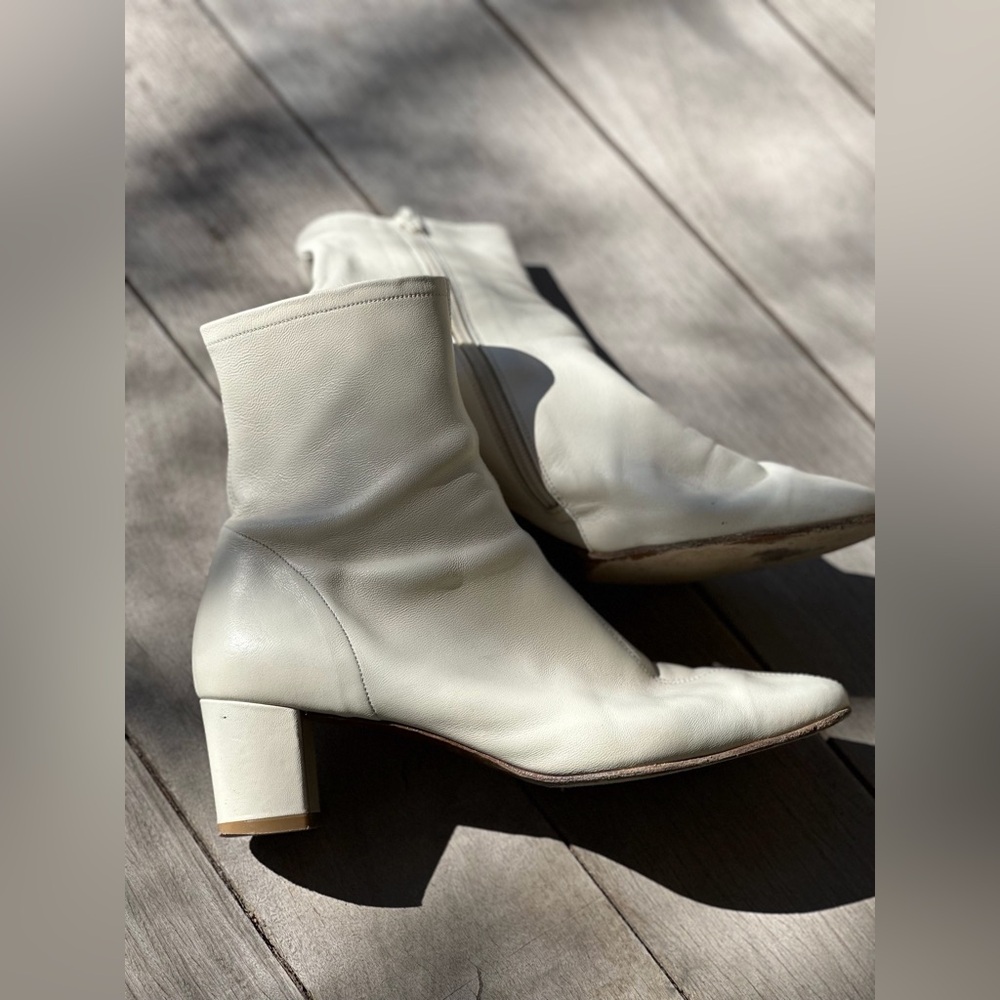 By Far Sofia Boots, White in Size 40
